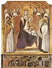 Pietro Lorenzetti Madonna with Angels between St Nicholas and Prophet Elisha painting